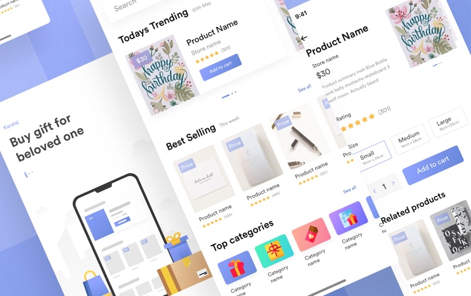 Kamartaj Gift Shop UI Kit