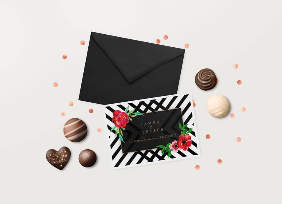 Love Letter Post Card Design Mockup