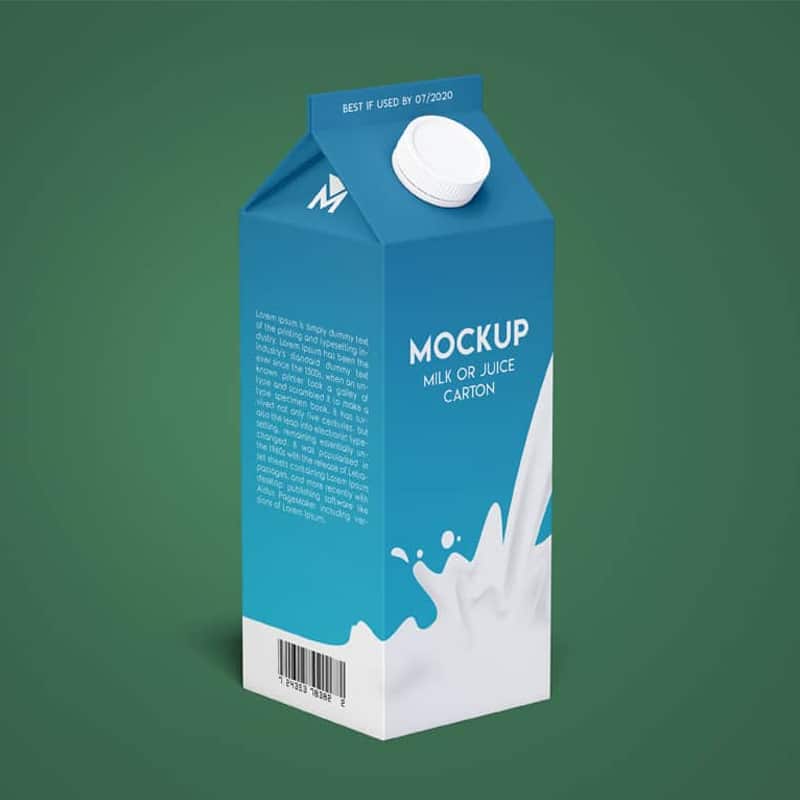 Milk Or Juice Carton Free PSD Mockup » CSS Author