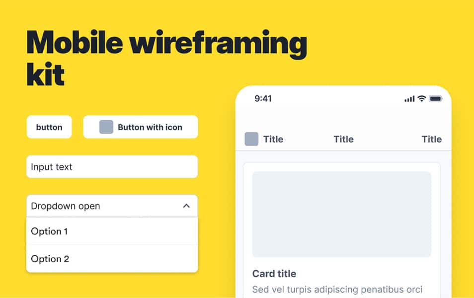 Mobile Wireframing Kit
