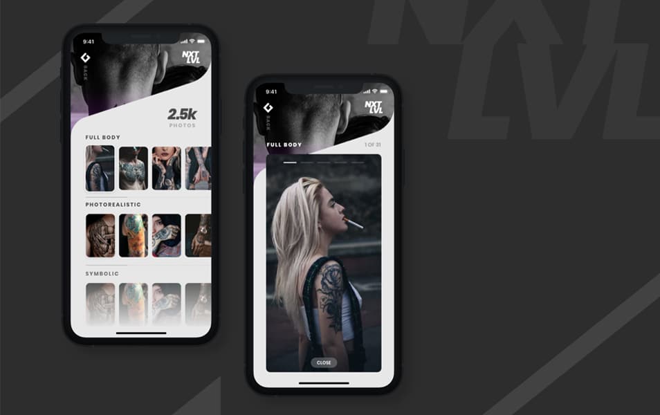 NXT LVL - Tattoo Studio App