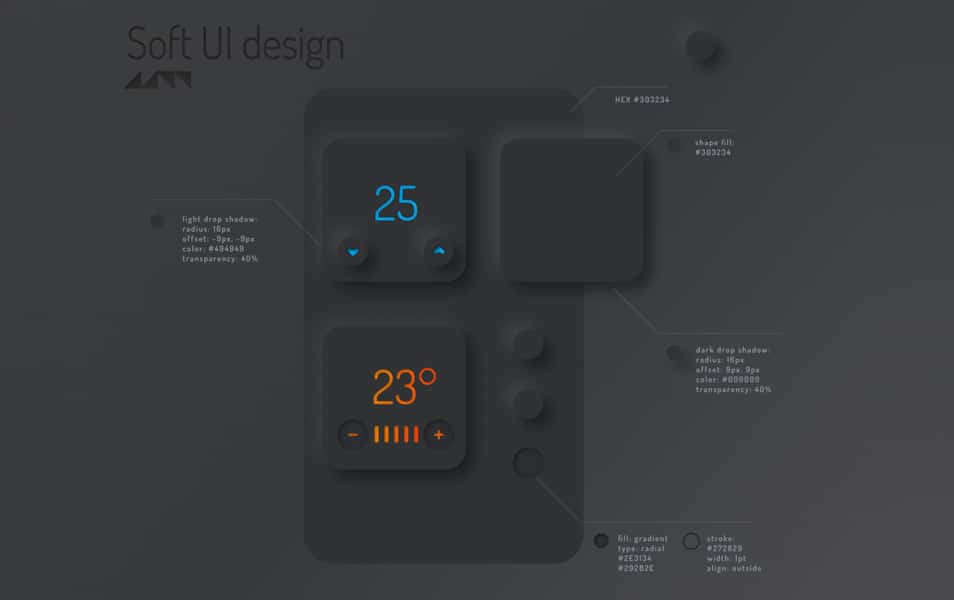 Neumorphic Dark Mode UI Design