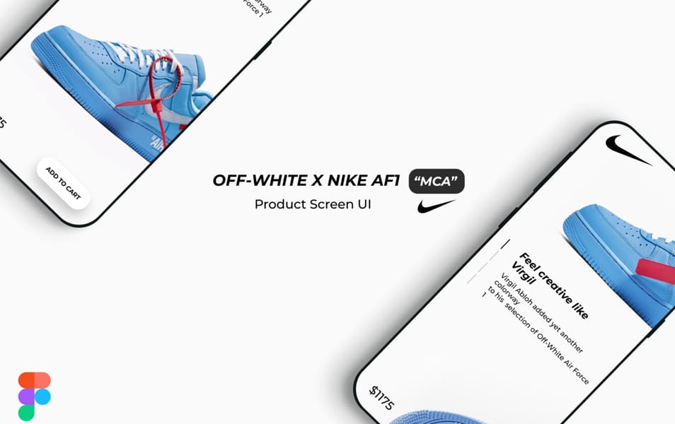 OFF-WHITE X NIKE AF1 MCA Product Screen UI