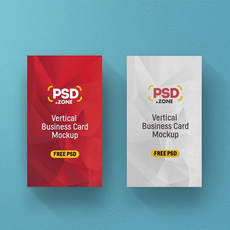 PSD Vertical Business Card Mockup