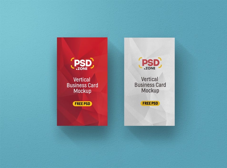 PSD Vertical Business Card Mockup