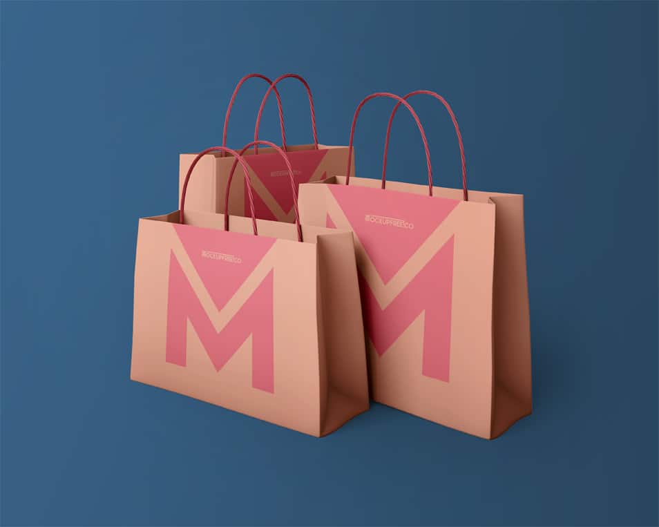Paper Bag Free PSD Mockup