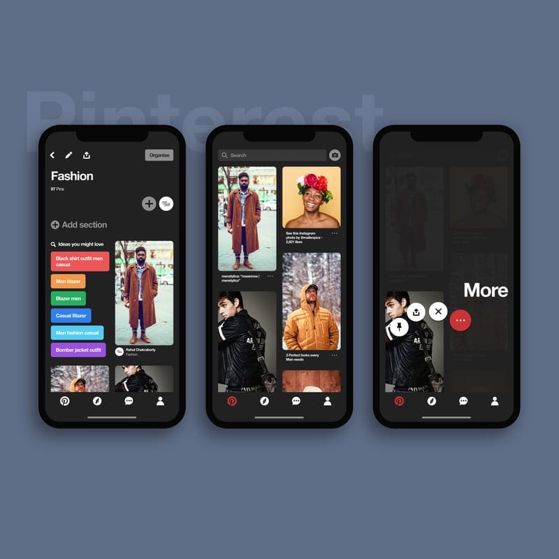 Pinterest Dark Figma Freebie