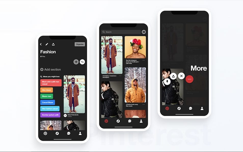 Pinterest Dark Figma Freebie