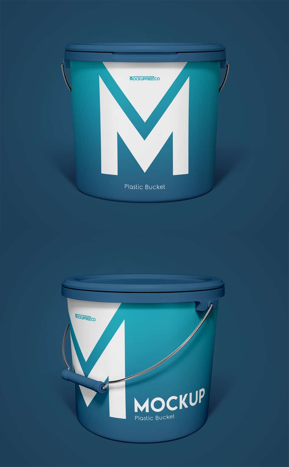 Plastic Bucket 2 Free PSD Mockups