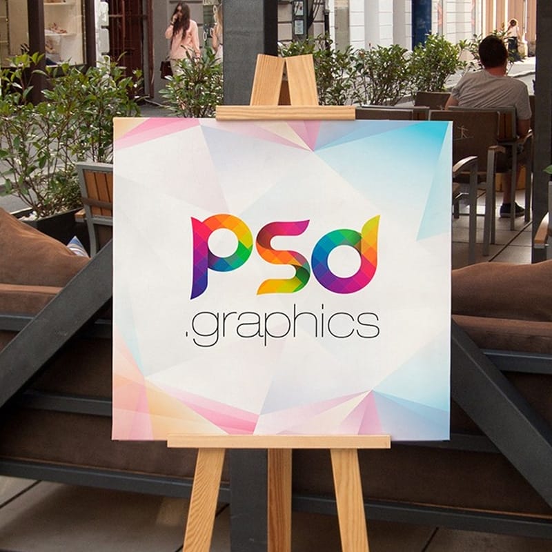 Restaurant Menu Stand Board Mockup