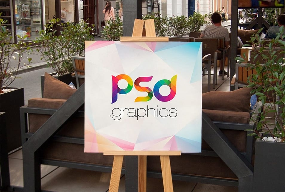 Restaurant Menu Stand Board Mockup