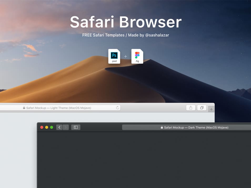 Safari Mockup (Dark & Light Themes)