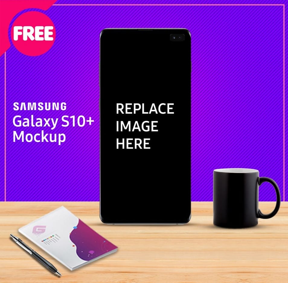 Samsung Galaxy S10+ Mockup PSD