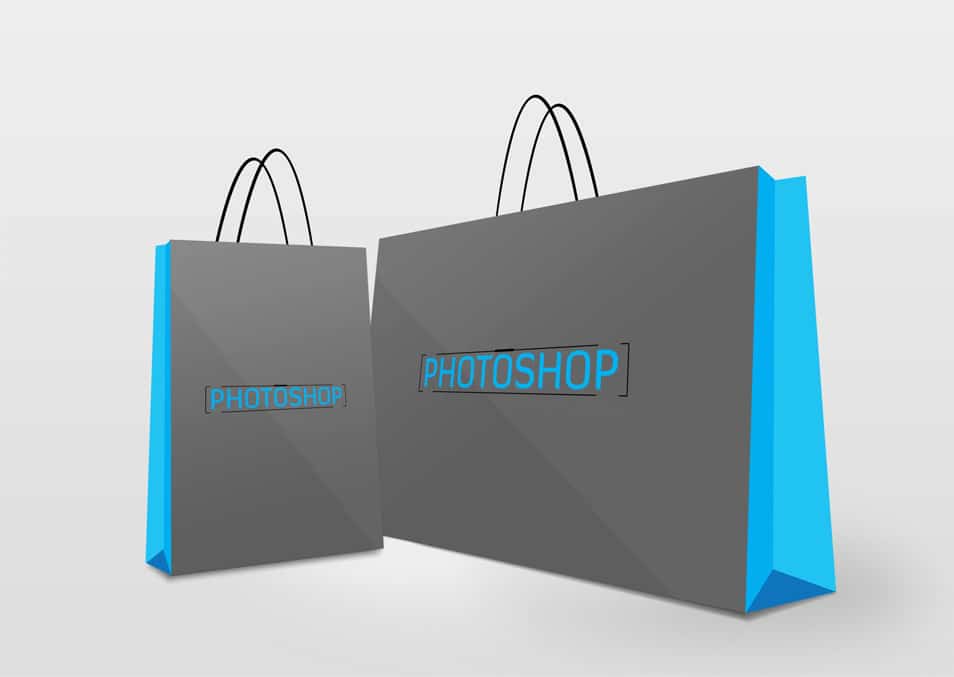 Shopping Bag PSD Logo Mock-up Design