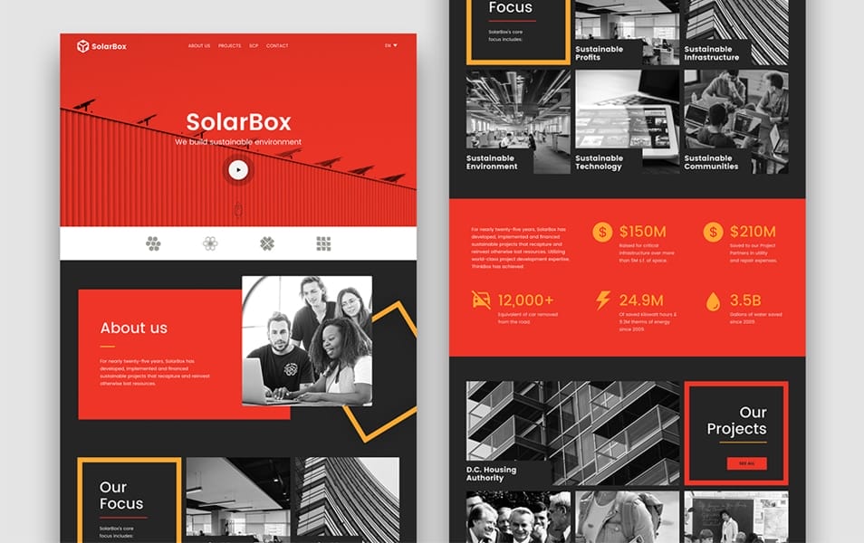 SolarBox Landing Page Figma Template
