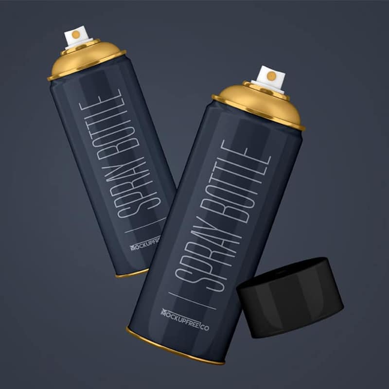 Spray Bottle Free PSD Mockup
