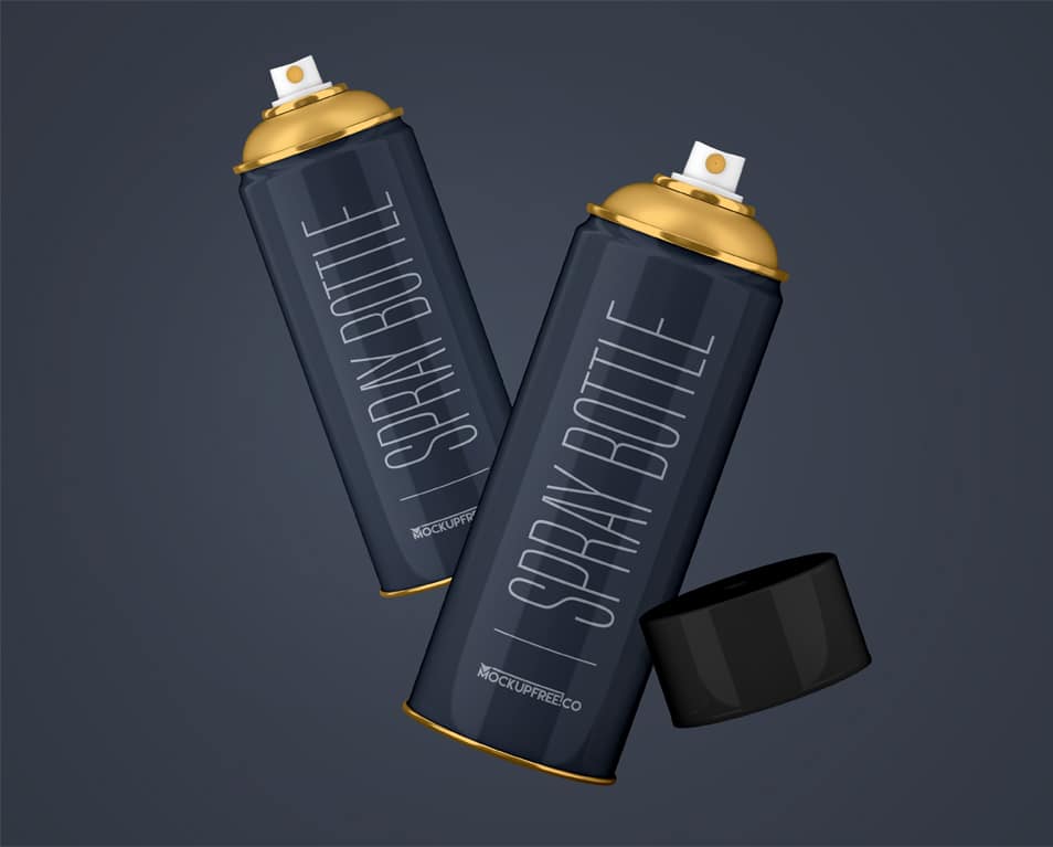Spray Bottle Free PSD Mockup