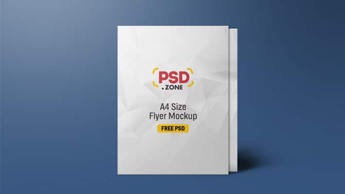 Standing A4 Size Flyer Mockup PSD