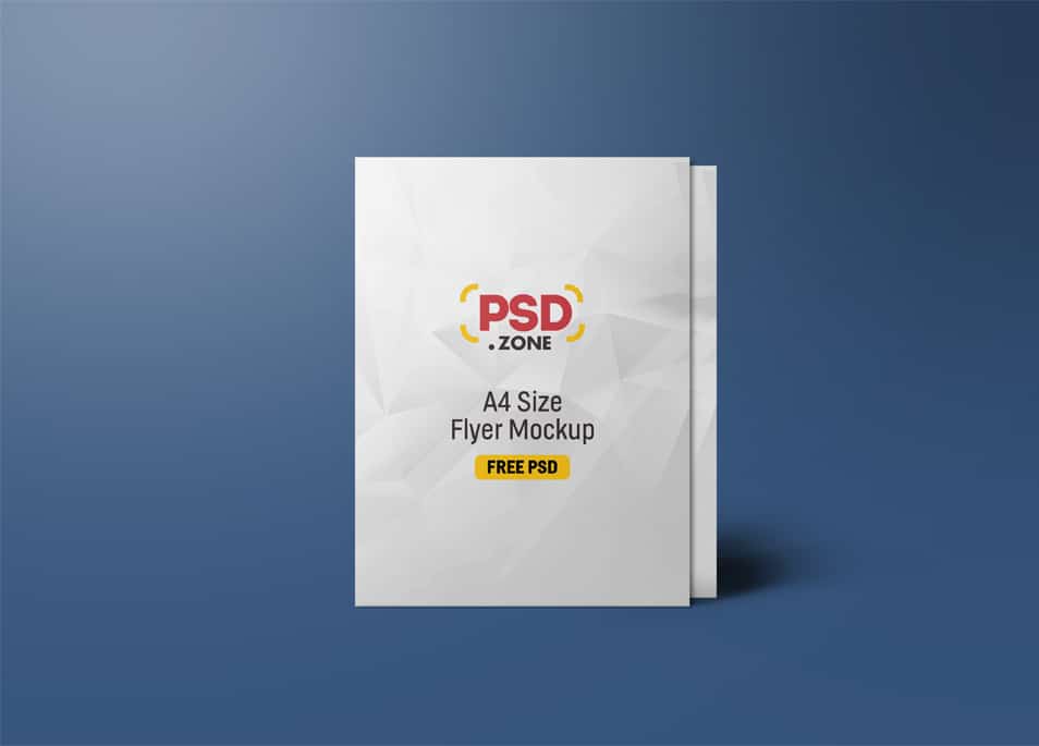 Standing A4 Size Flyer Mockup PSD