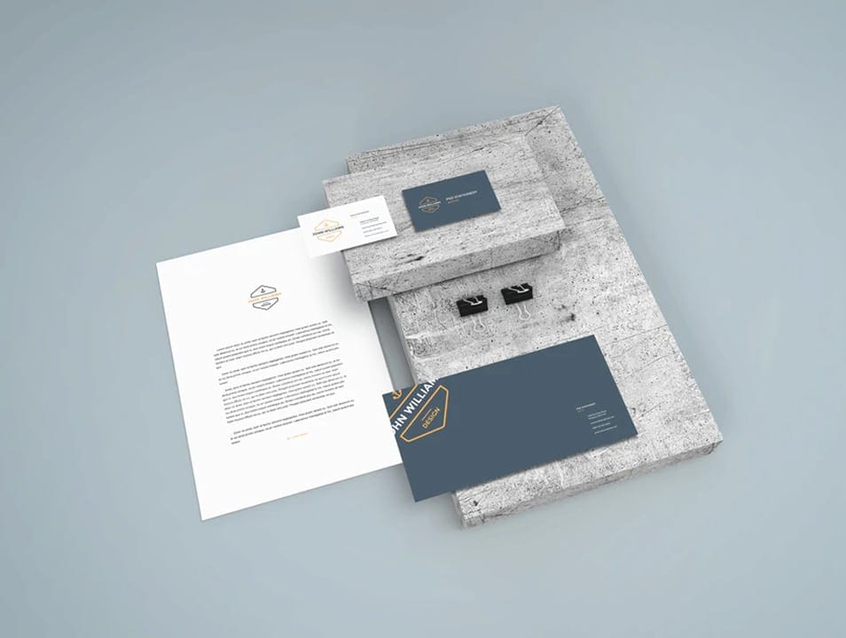 Stationery Scene Mockup PSD