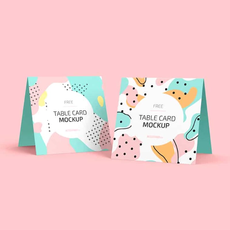Table Card 2 Free PSD Mockups