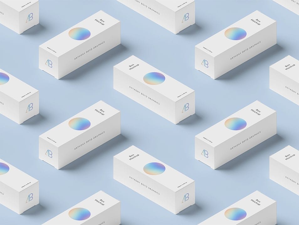 Tall Box Grid Mockup