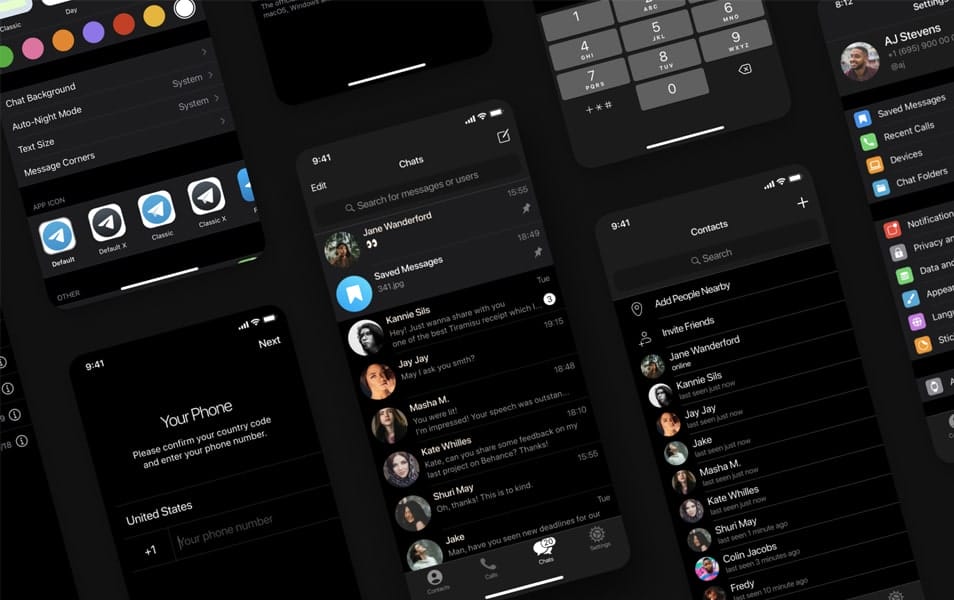 Telegram - Free iOS UI Kit