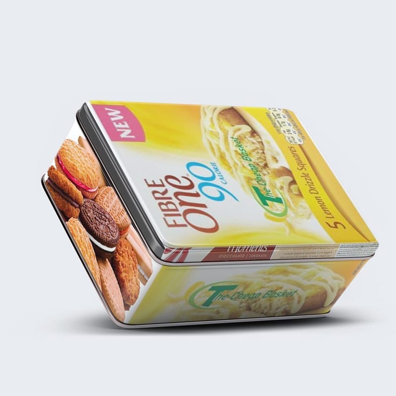 Tilt Tin Box Packaging Mockup
