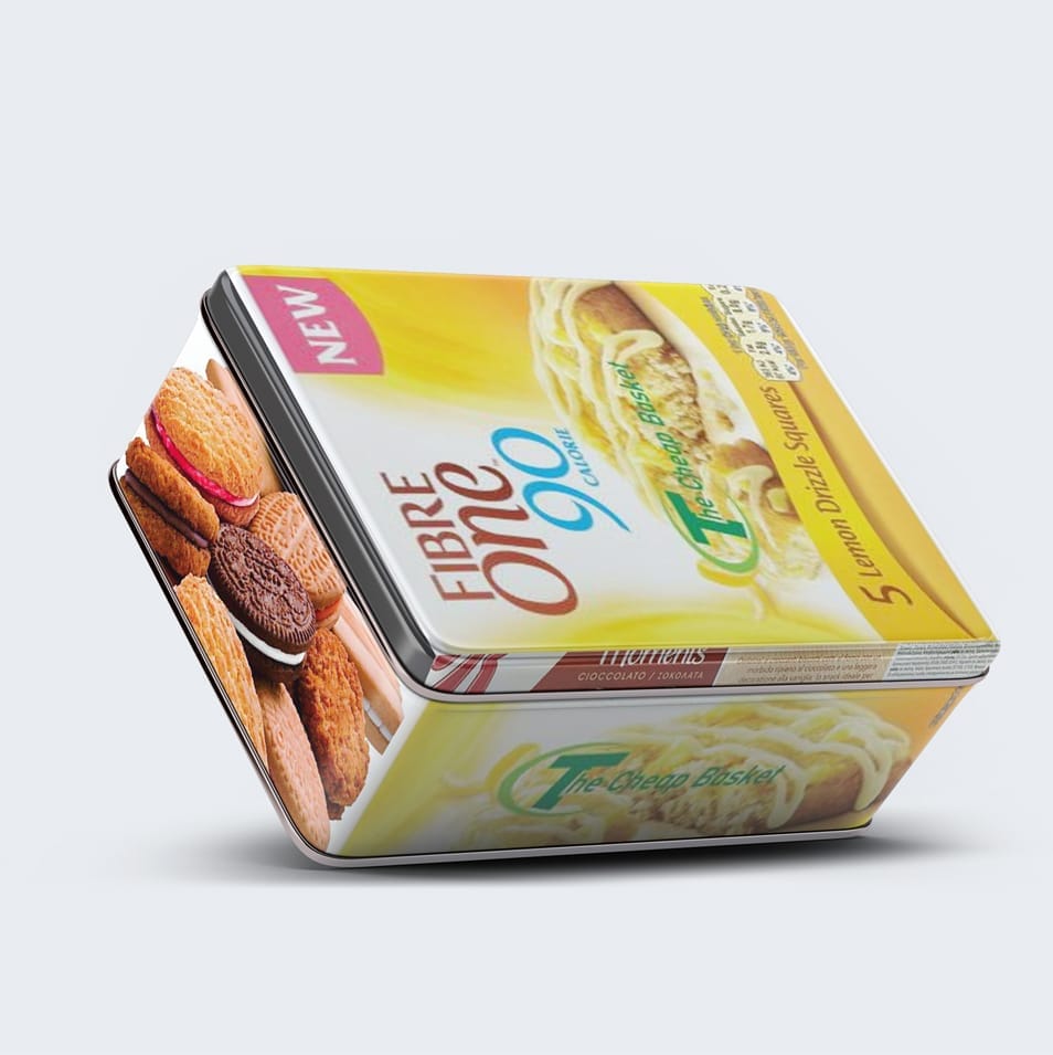 Tilt Tin Box Packaging Mockup