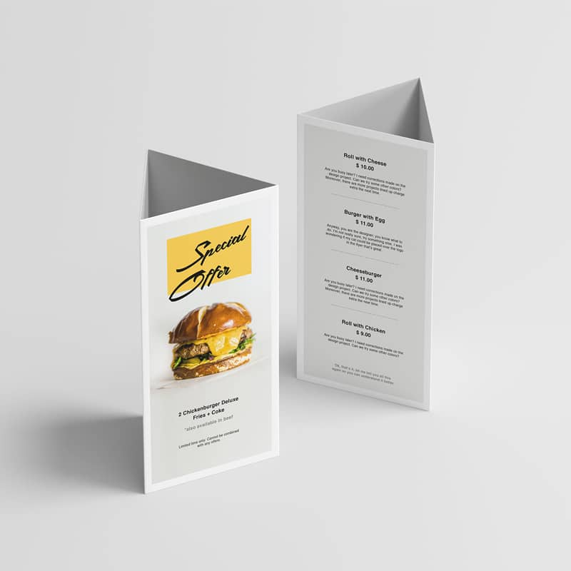 Triangle Table Tent Mockup