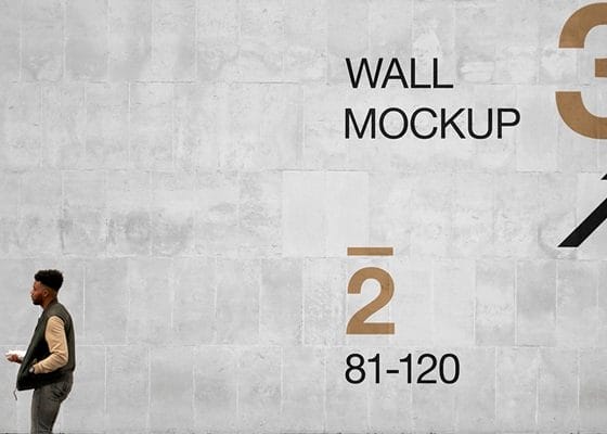 Wall PSD Mockup