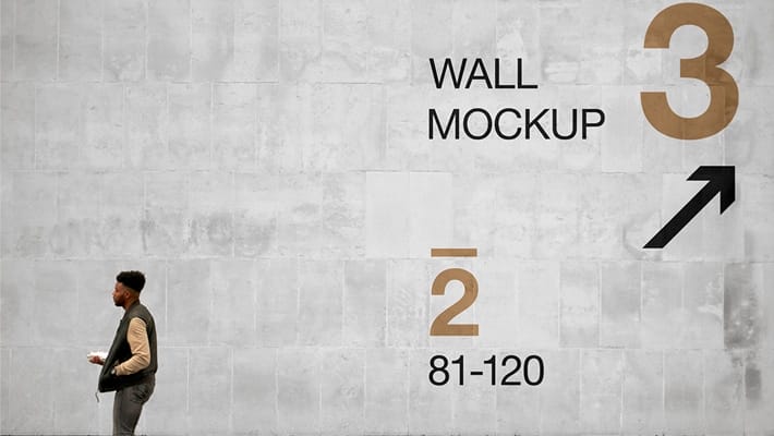 Wall PSD Mockup