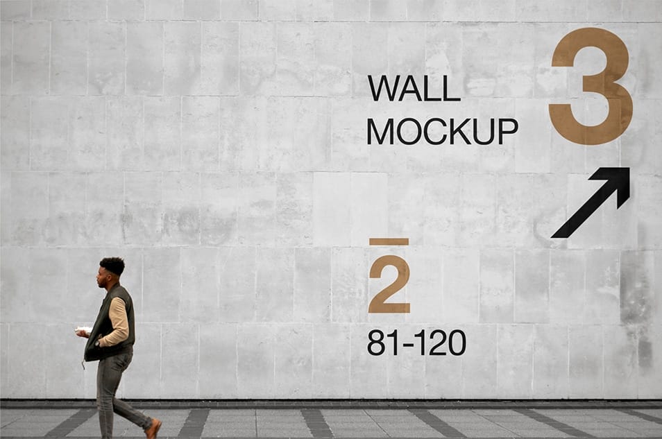 Wall PSD Mockup