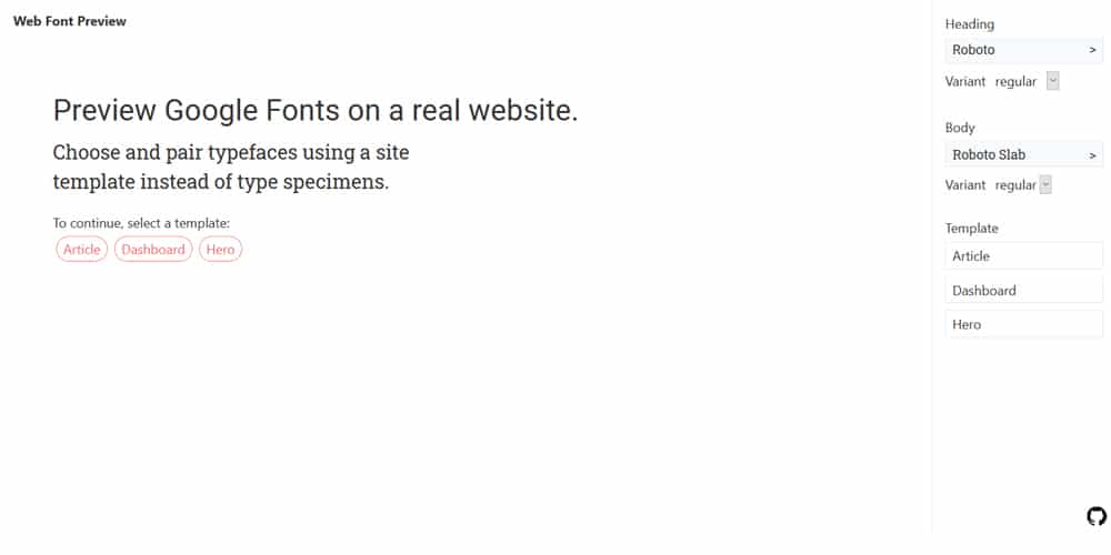 Remarkable New Font Pairing Tools for Designers 5 Web Font Preview