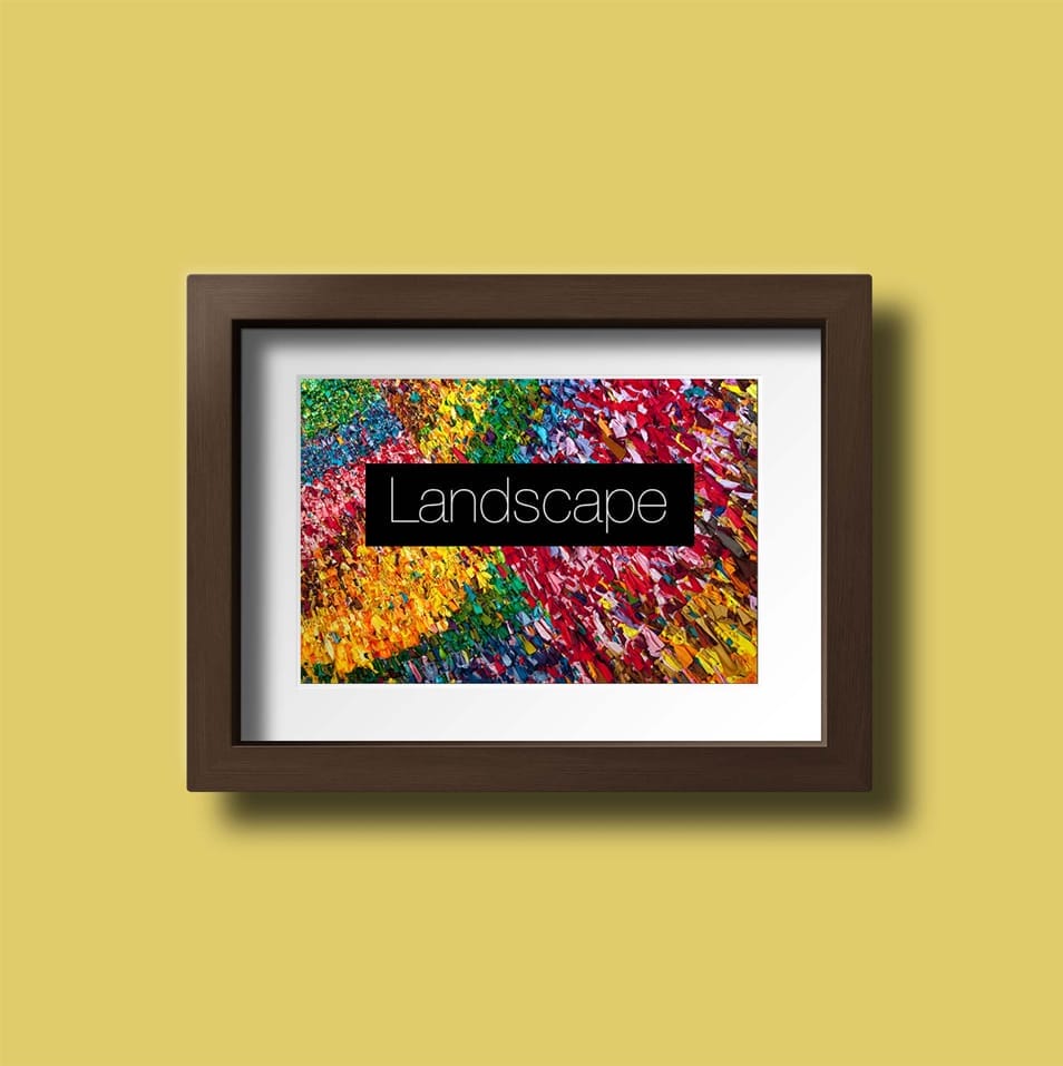 Wood Frame Design PSD Mockup