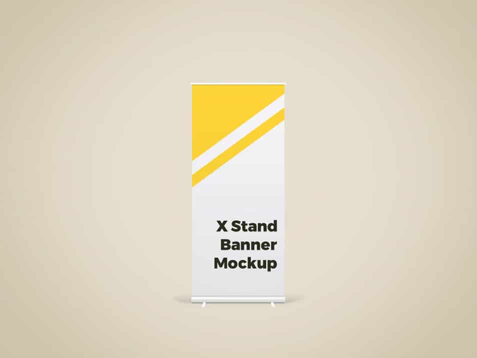 X Stand Banner Mockup