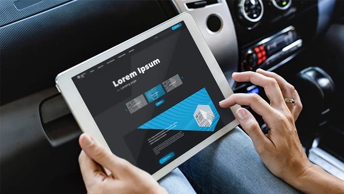 iPad Tablet Hand Hold Mockup