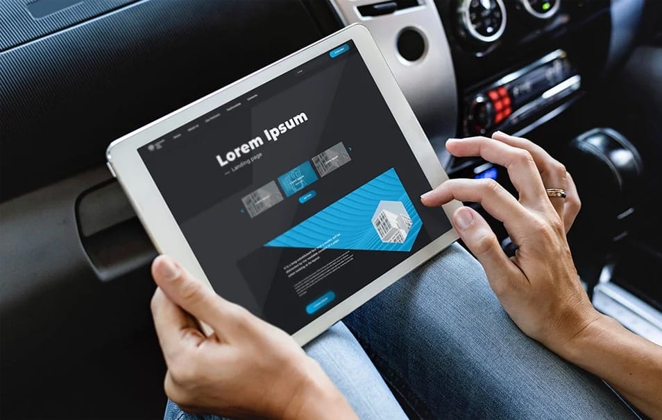 iPad Tablet Hand Hold Mockup