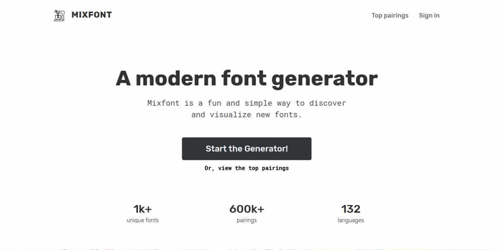 Remarkable New Font Pairing Tools for Designers 7 mixfont