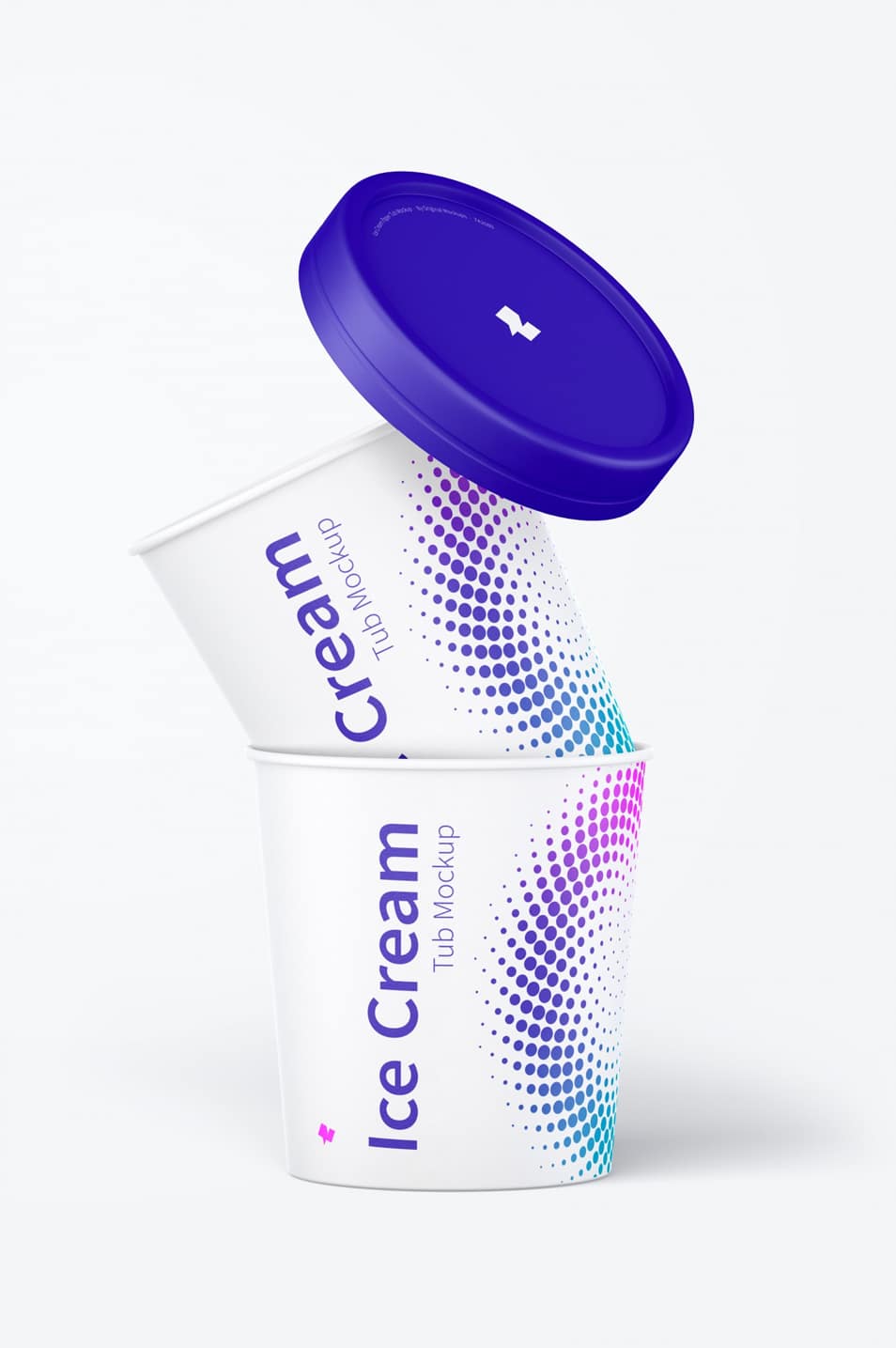 500ml Ice Cream Paper Tub Mockup