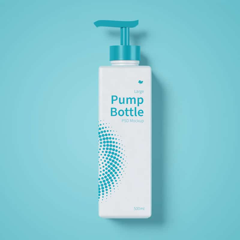 500ml Large Pump Bottle Mockup