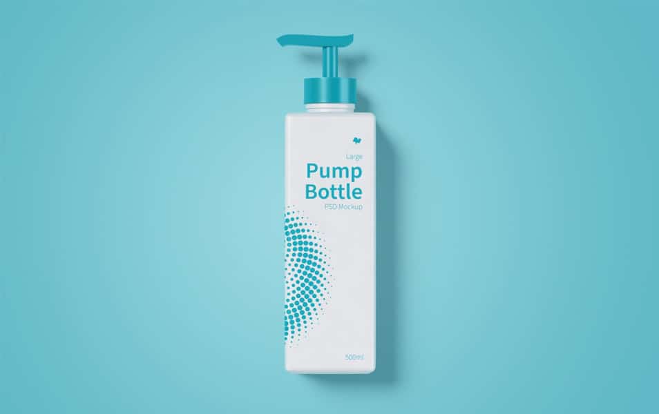 500ml Large Pump Bottle Mockup