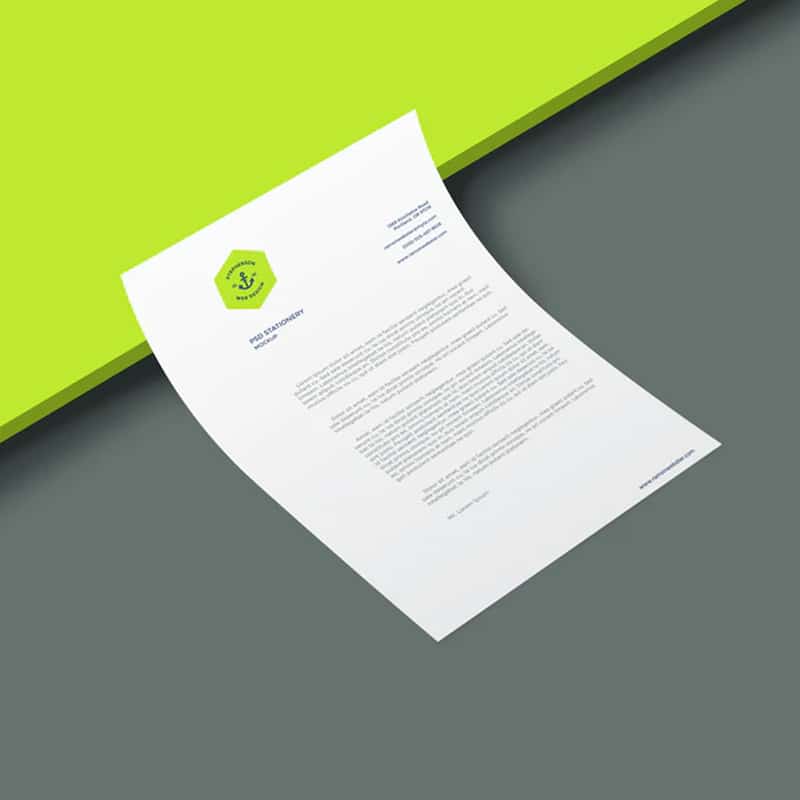 A4 Curled Paper Mockup