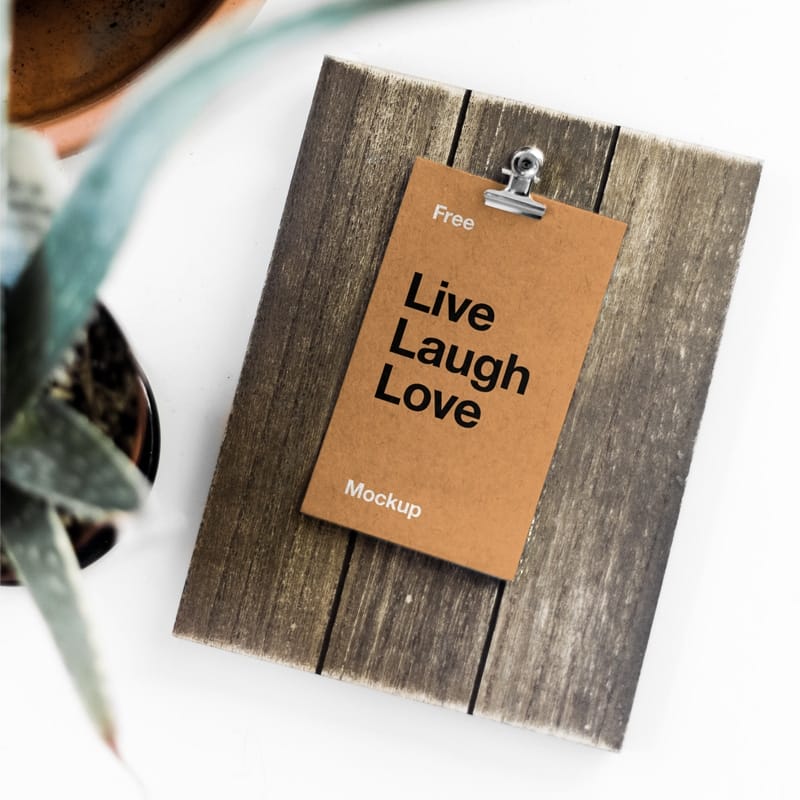 Card on Board Mockup