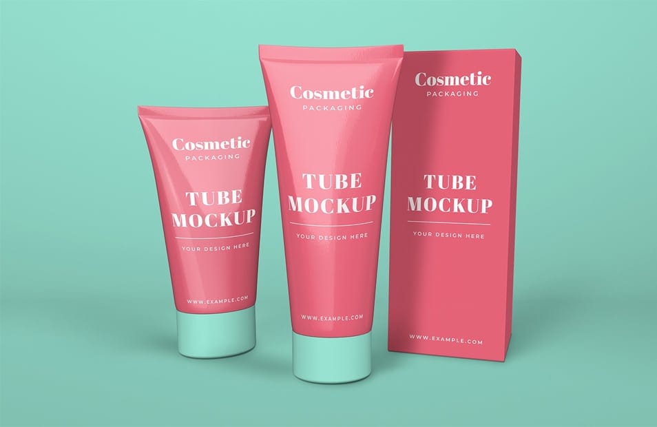 Cosmetic Tube & Box Mockup