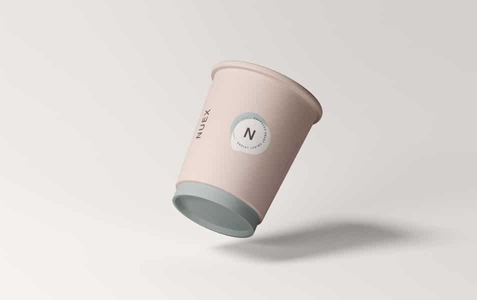Floating Coffee Cup Mockup