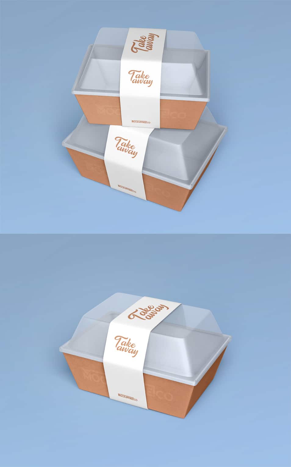 Food Container Paper Box 2 Free PSD Mockups