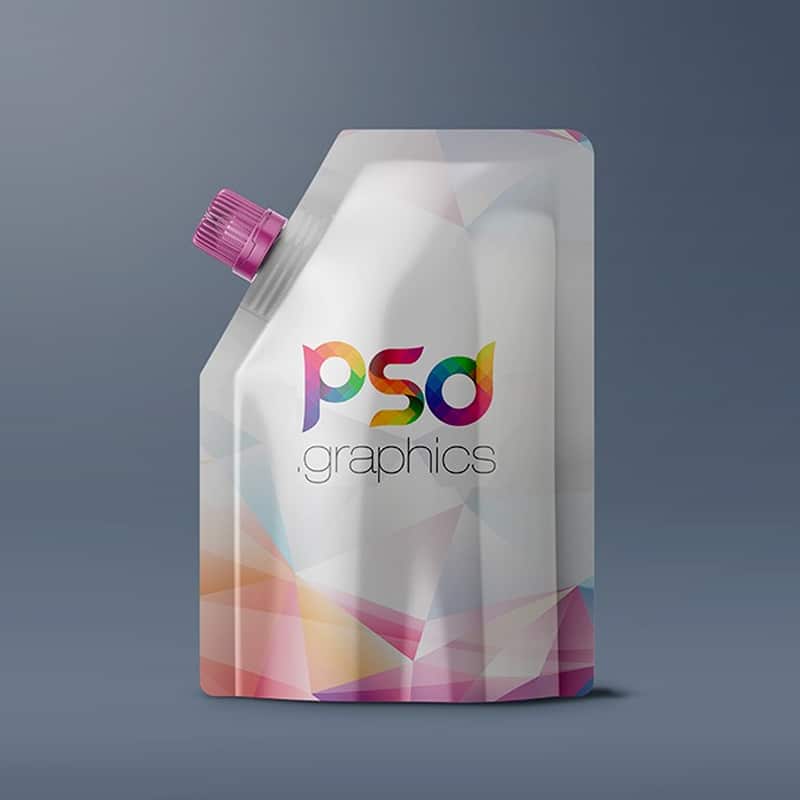 Food Pouch Packaging Mockup PSD