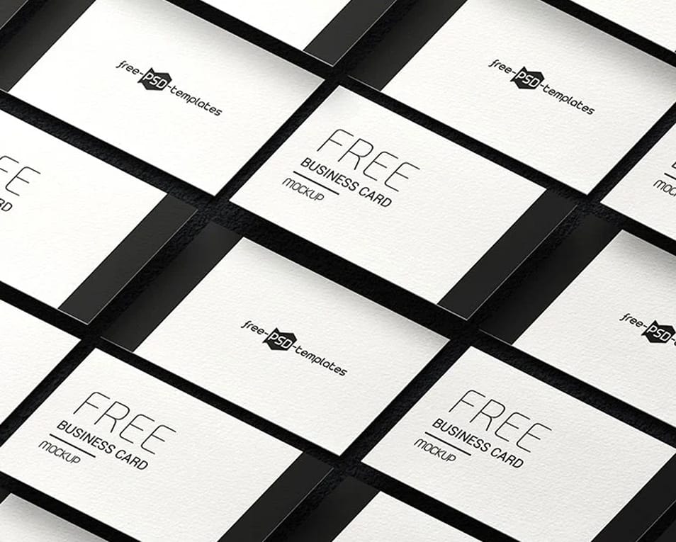 Free Business Card Mockup Set
