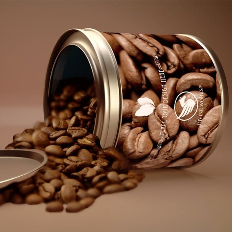 Free Coffee Beans Jar Mockup